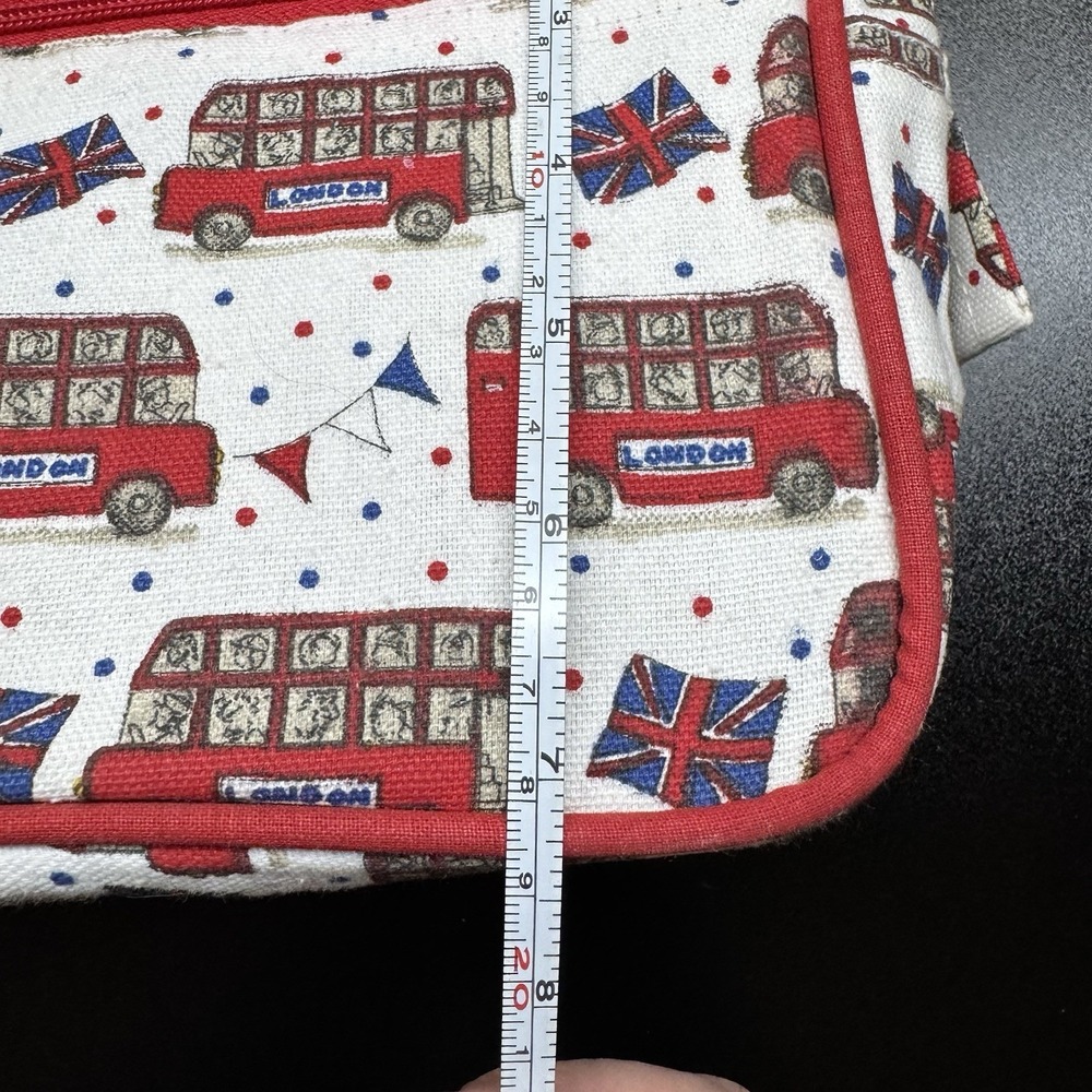 Milly Green London Bus Cosmetic Bag UK Flag Travel Toiletry Pouch Zipper - Picture 5 of 16